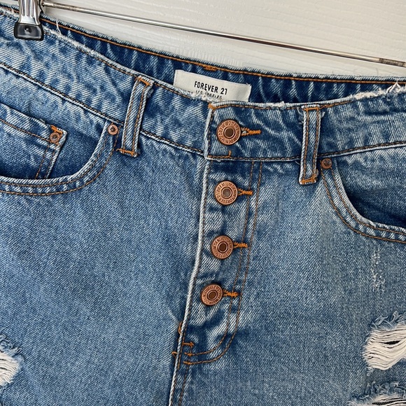 Forever 21 Denim Jean Shorts - Picture 2 of 6